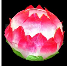 Фонарик из материи  Лотос розово-белый 0921-1